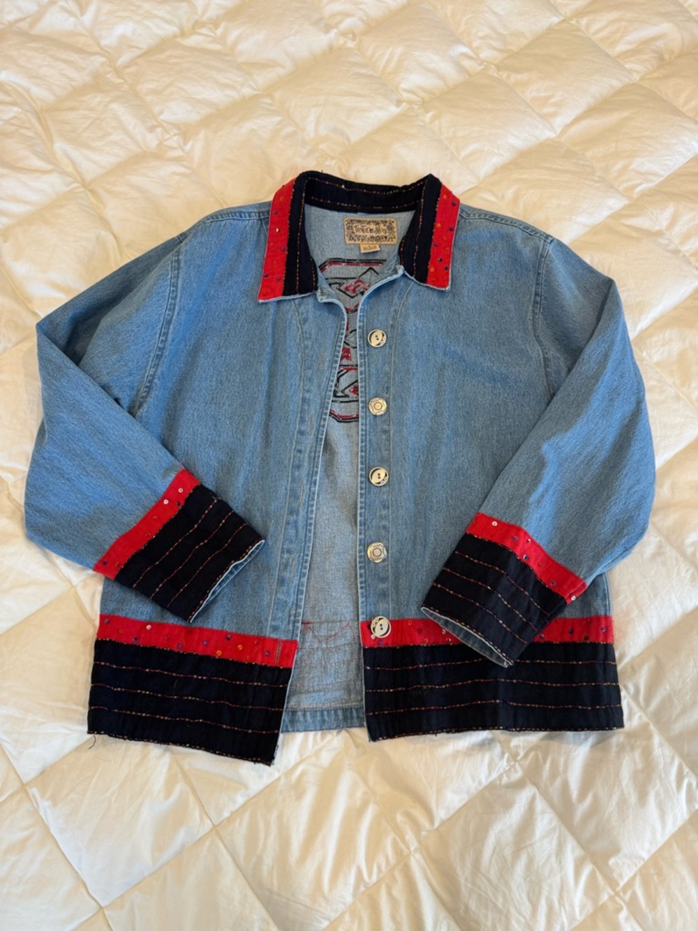 Vintage tantrum blues southwest style denim jacket
